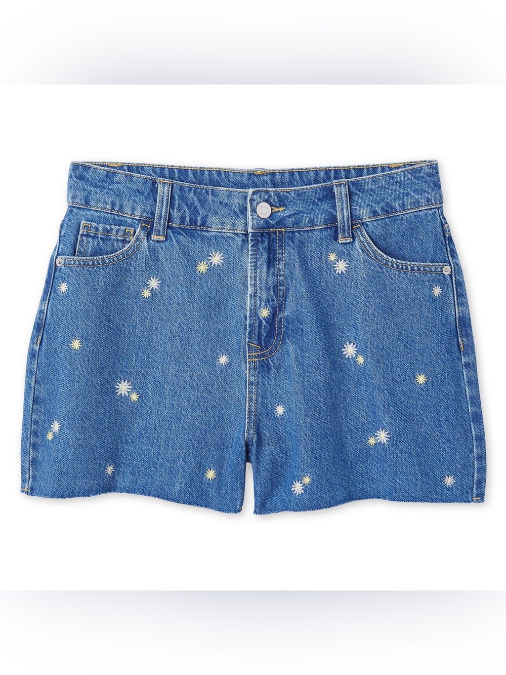 George Flower Embroidered Denim Shorts